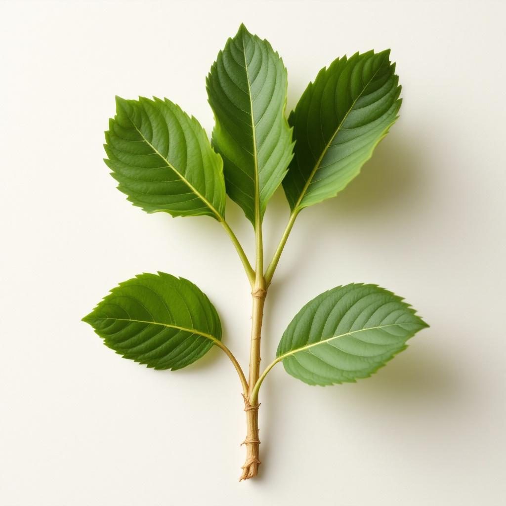 Feuilles d'ortie sur fond neutre