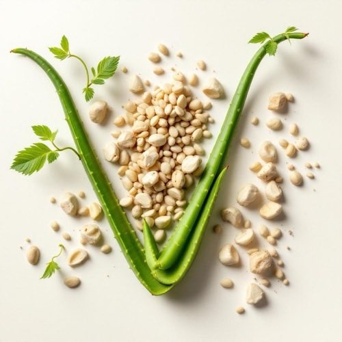 Aloe vera növény friss levelei