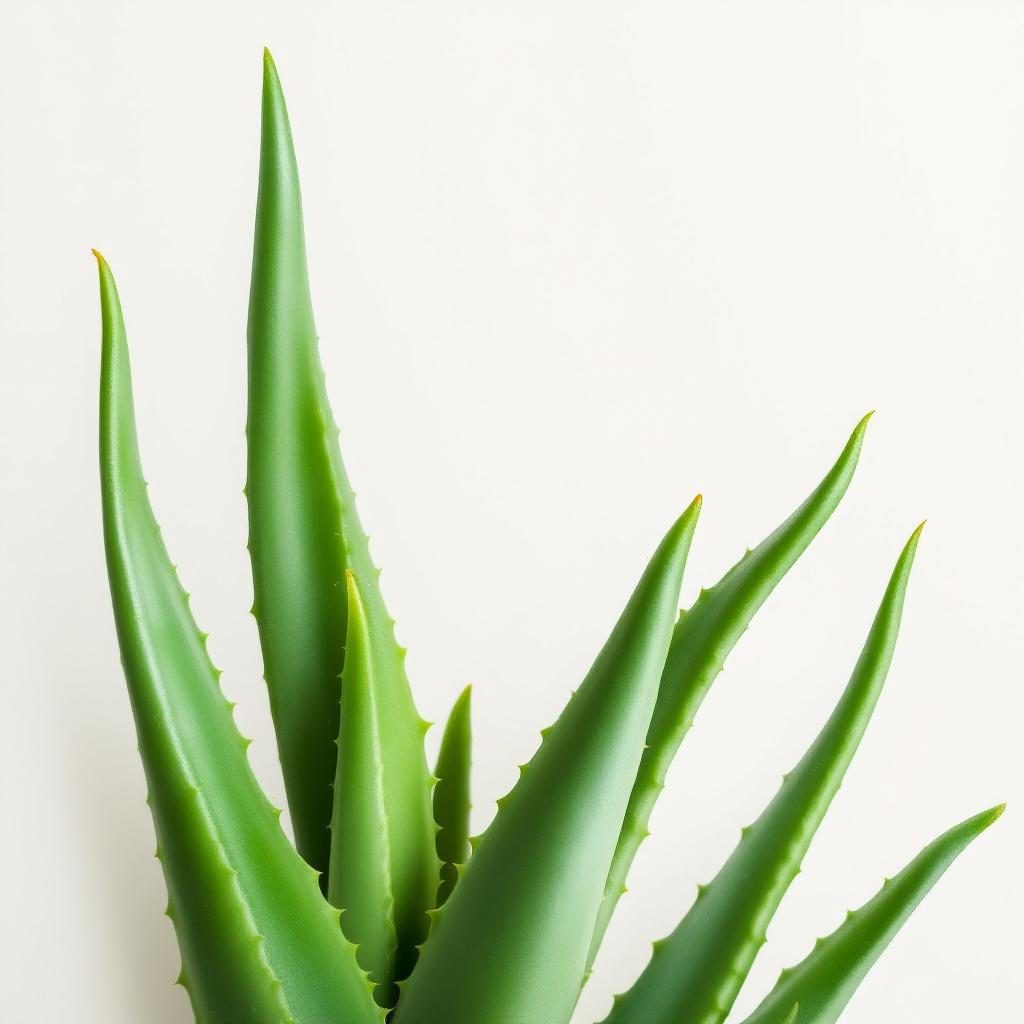 Aloe vera plant leaves with gel