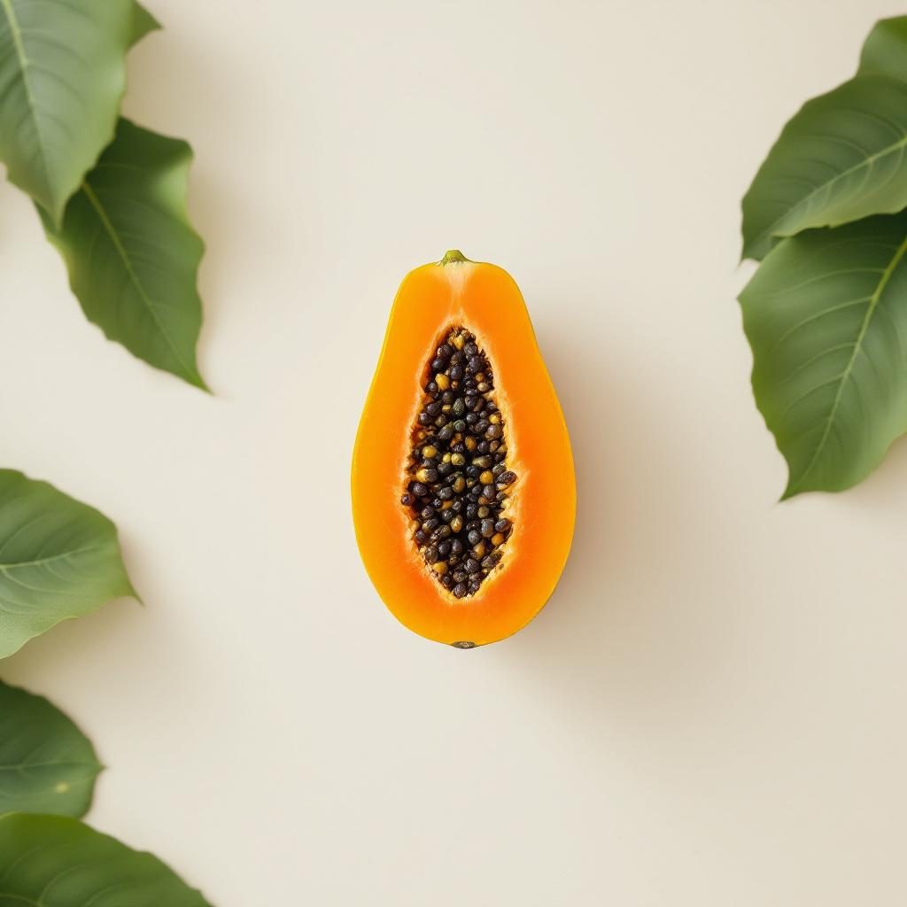 Papaya fruit in natural ripe form