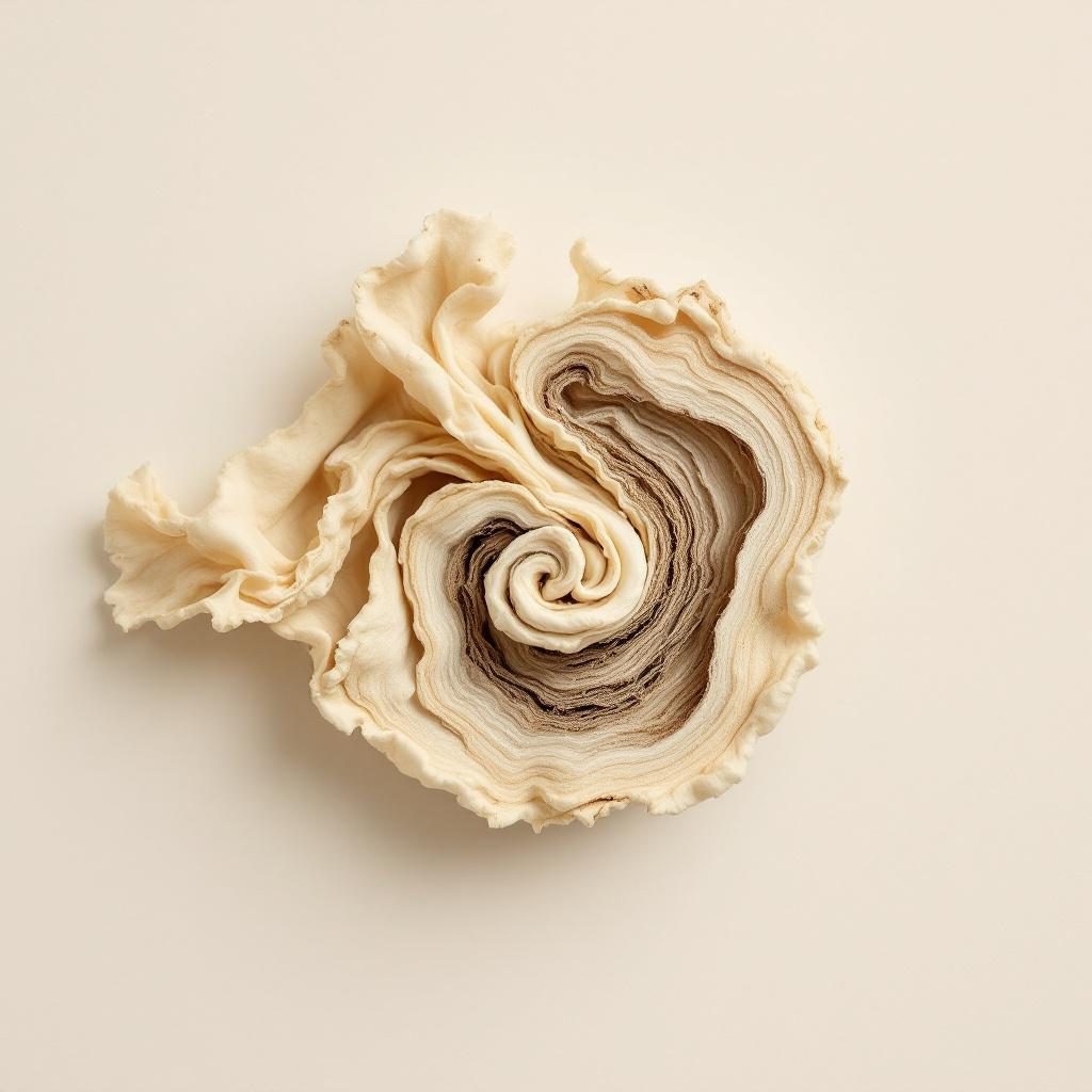 Slippery elm bark with fibrous inner layers