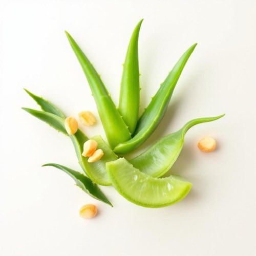 Aloe vera auga lapas un gēls