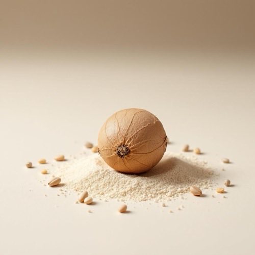 Melleņu augļi uz zaļas lapas