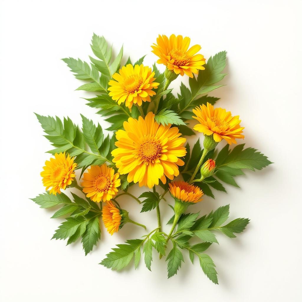 Flores de caléndula naranjas brillantes