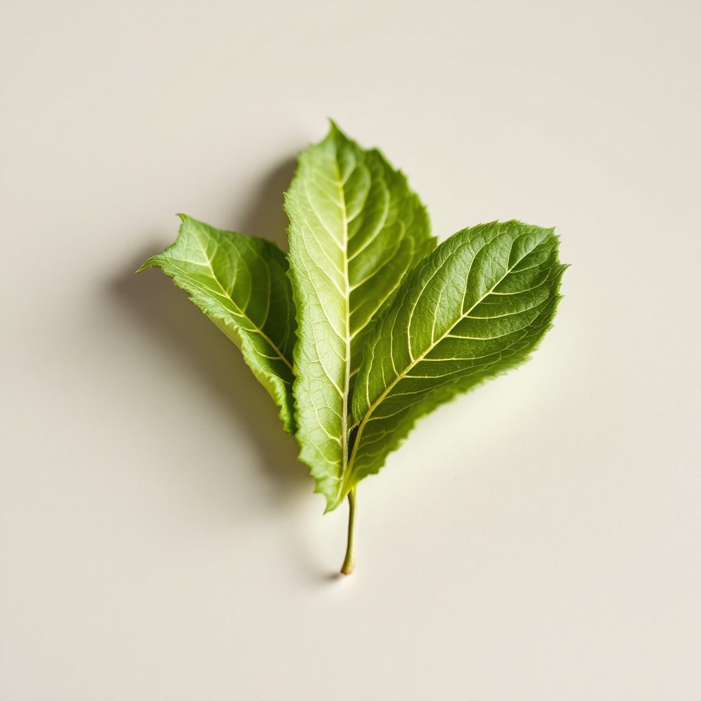 Hojas de té matcha frescas