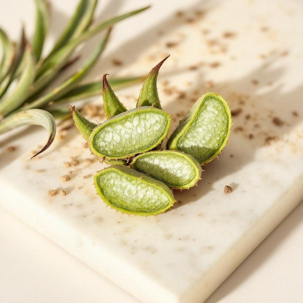 Aloes drzewiasty liście na neutralnym tle