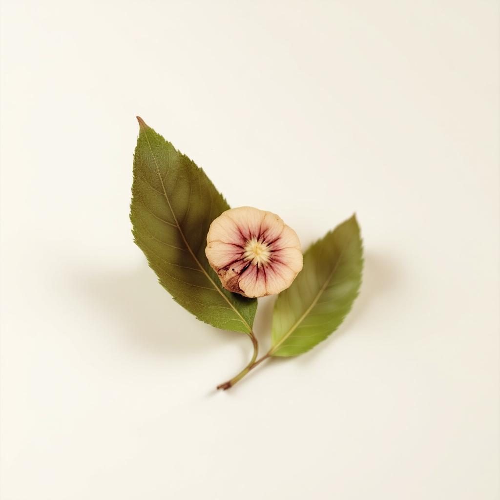 Korzeń żeń-szenia w przekroju na naturalnym tle