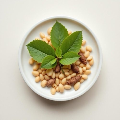 Kwiaty i liście rumianku pospolitego