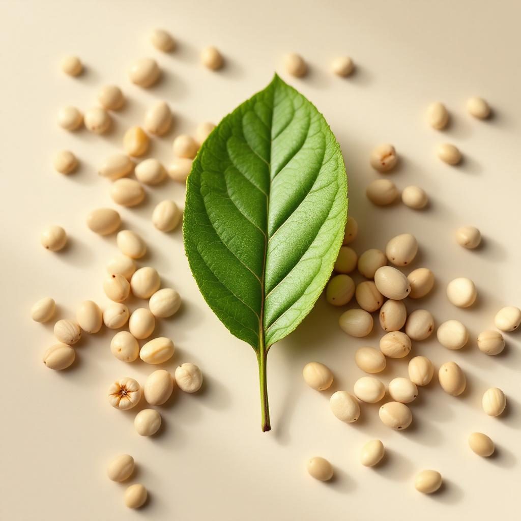 Café verde em grãos naturais