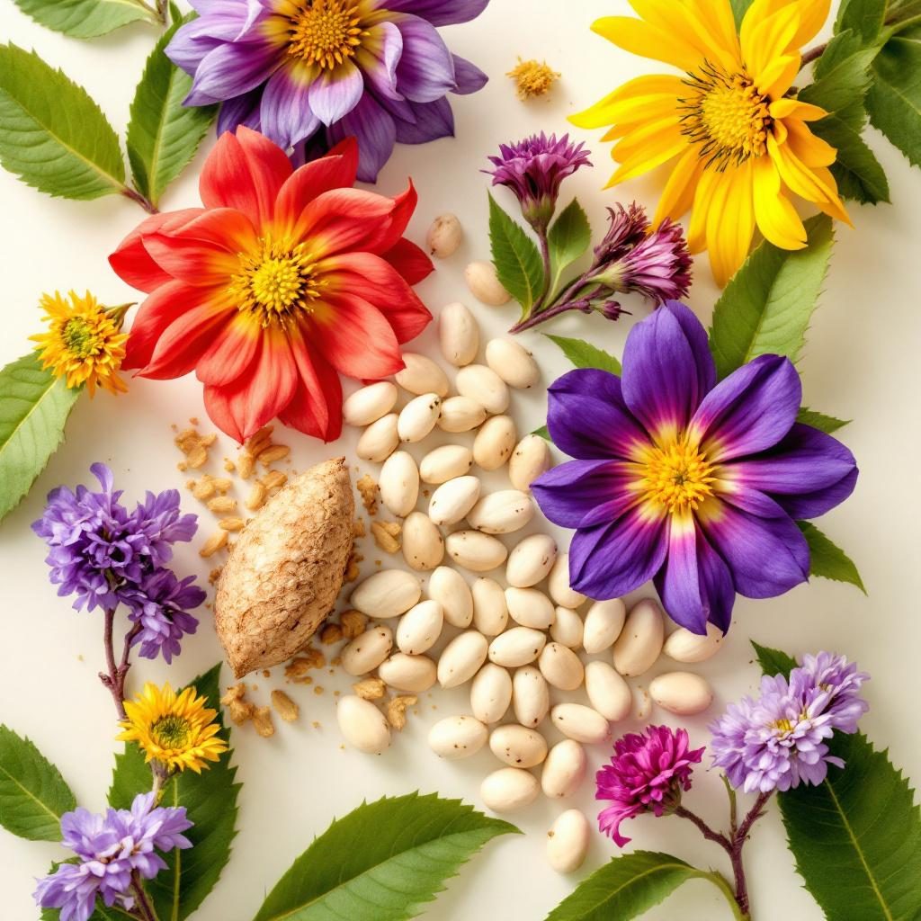 Extrato de camomila flores frescas em fundo neutro