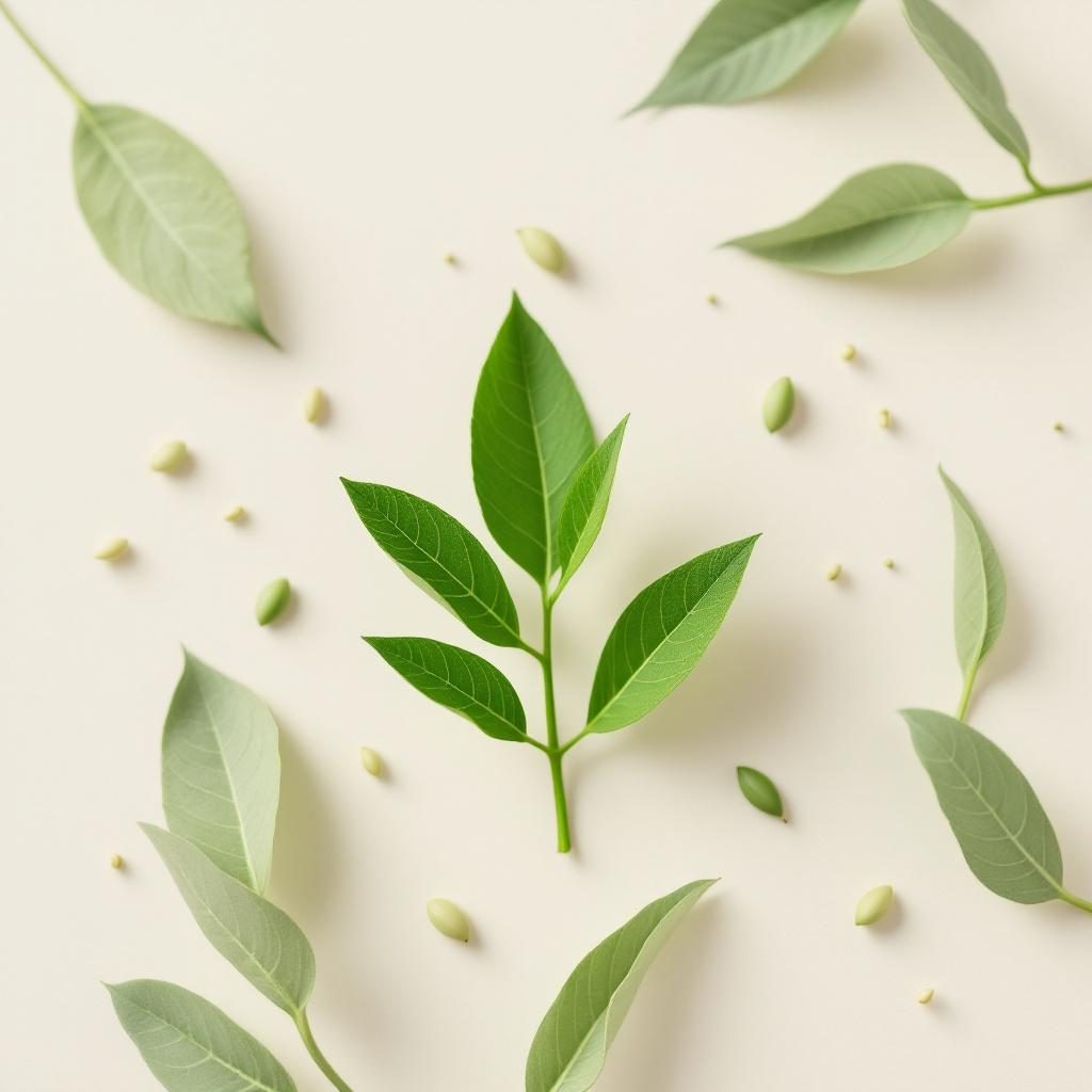 Extrato de chá verde em folhas naturais