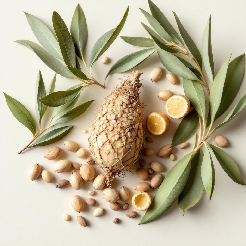 Folhas de oliveira frescas em ramos