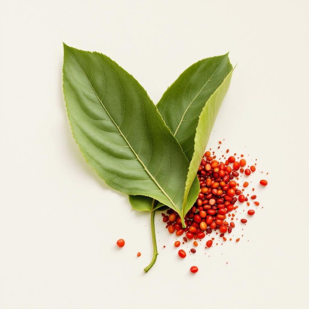 Hortelã-pimenta em fundo neutro