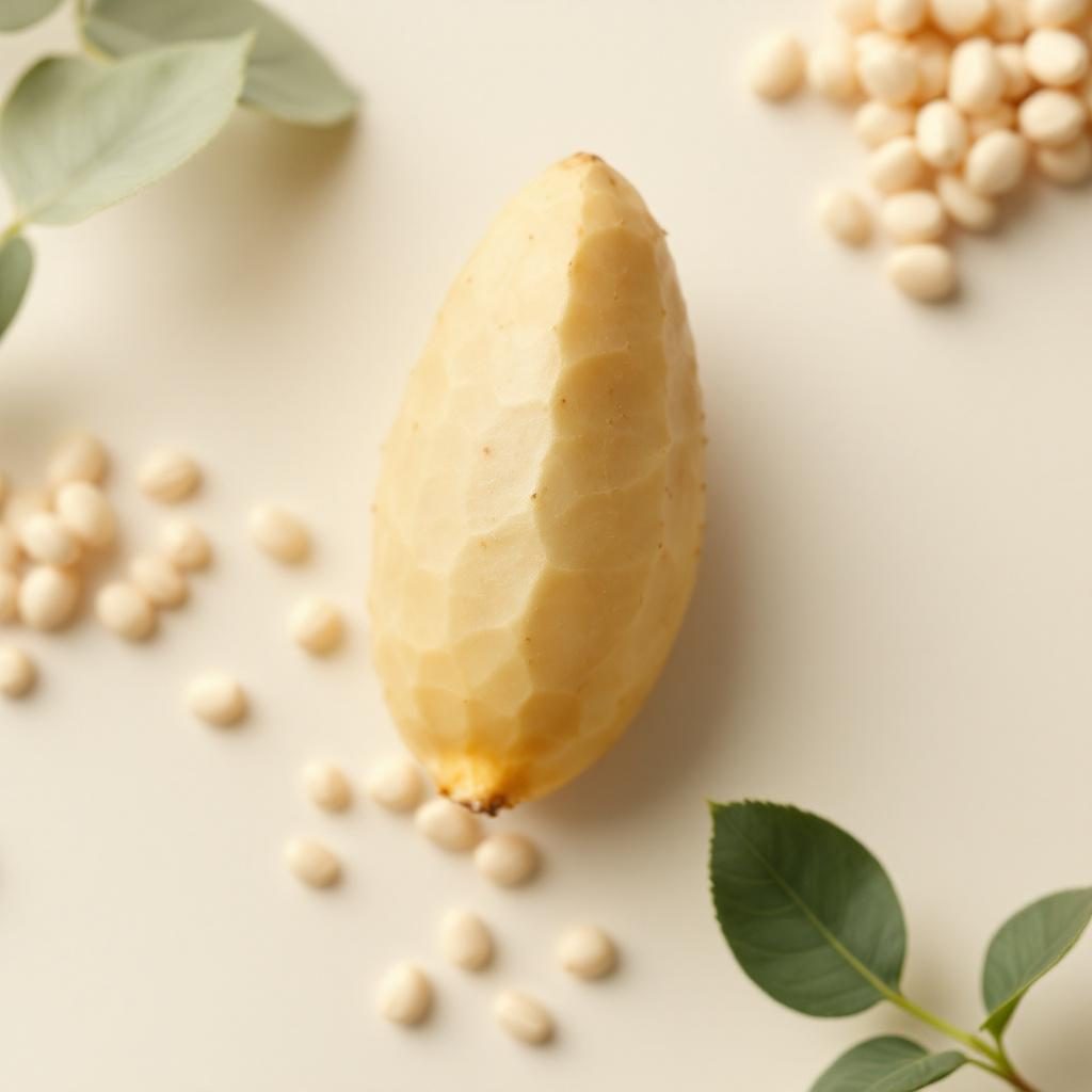 Lúpulo medicinal em fundo neutro