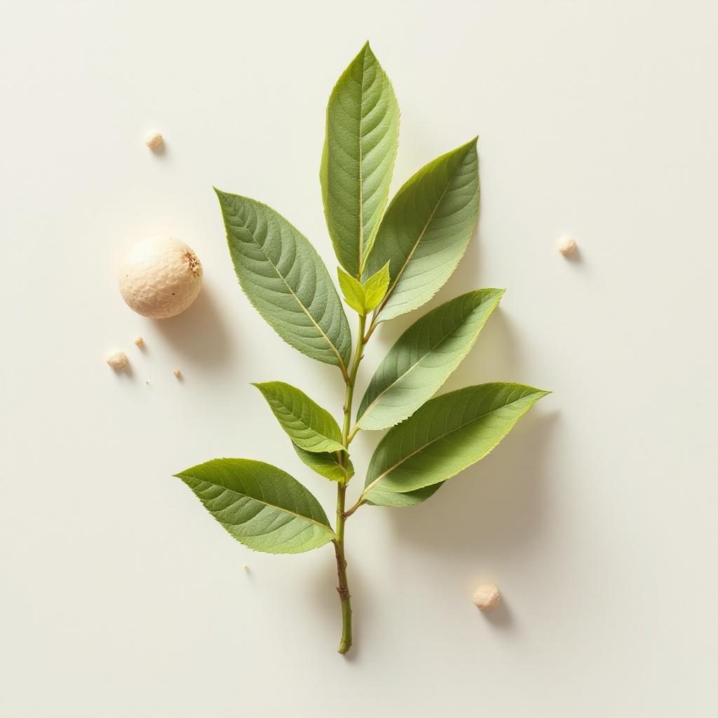 Mentol cristalino em ambiente natural