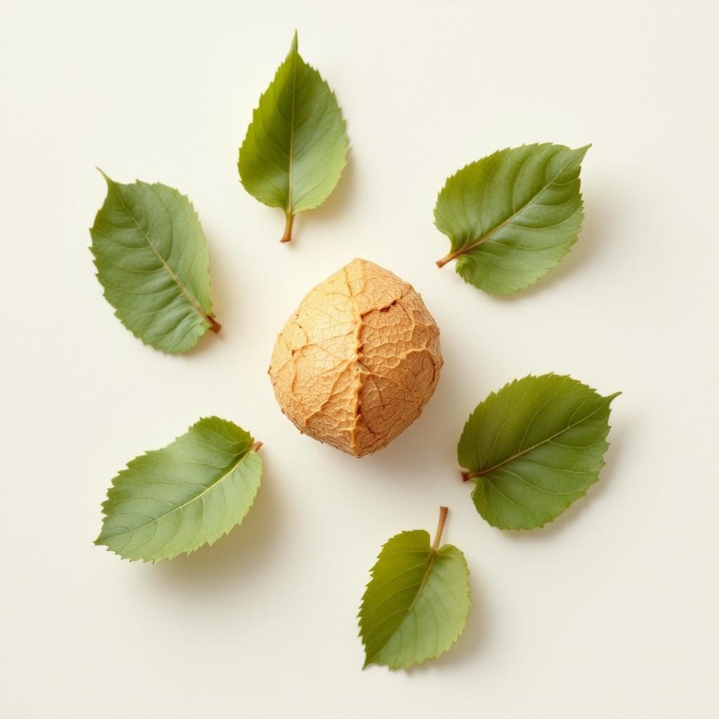 Raiz de maca fresca em fundo neutro