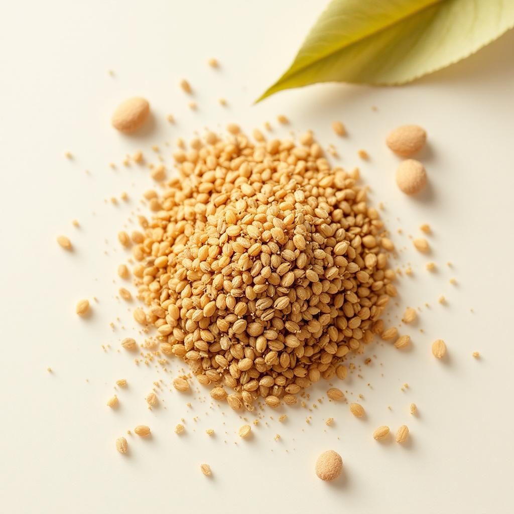 Extract de coada-șoricelului flori albe pe fundal neutru