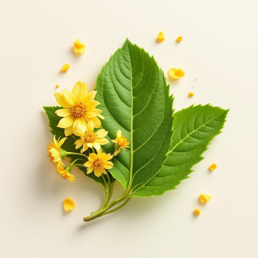 Extract de gălbenele flori portocalii pe fundal neutru