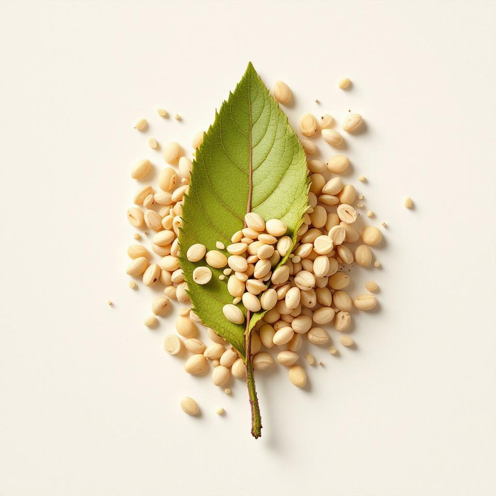 Extract de salvie frunze verzi pe fundal neutru