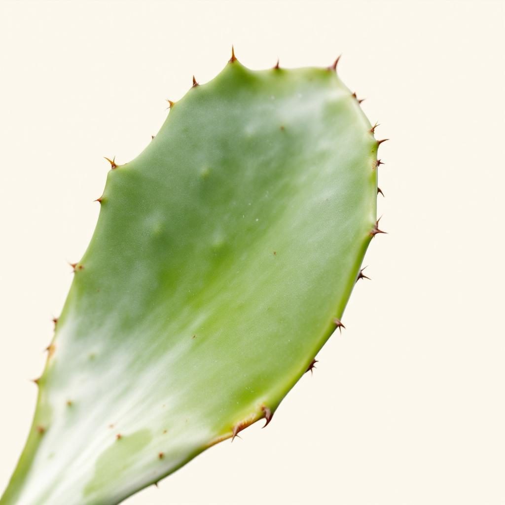 Fresh Nopal cactus paddles with spines