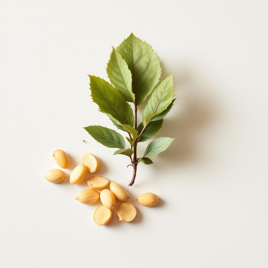 Listi preslice na beli podlagi