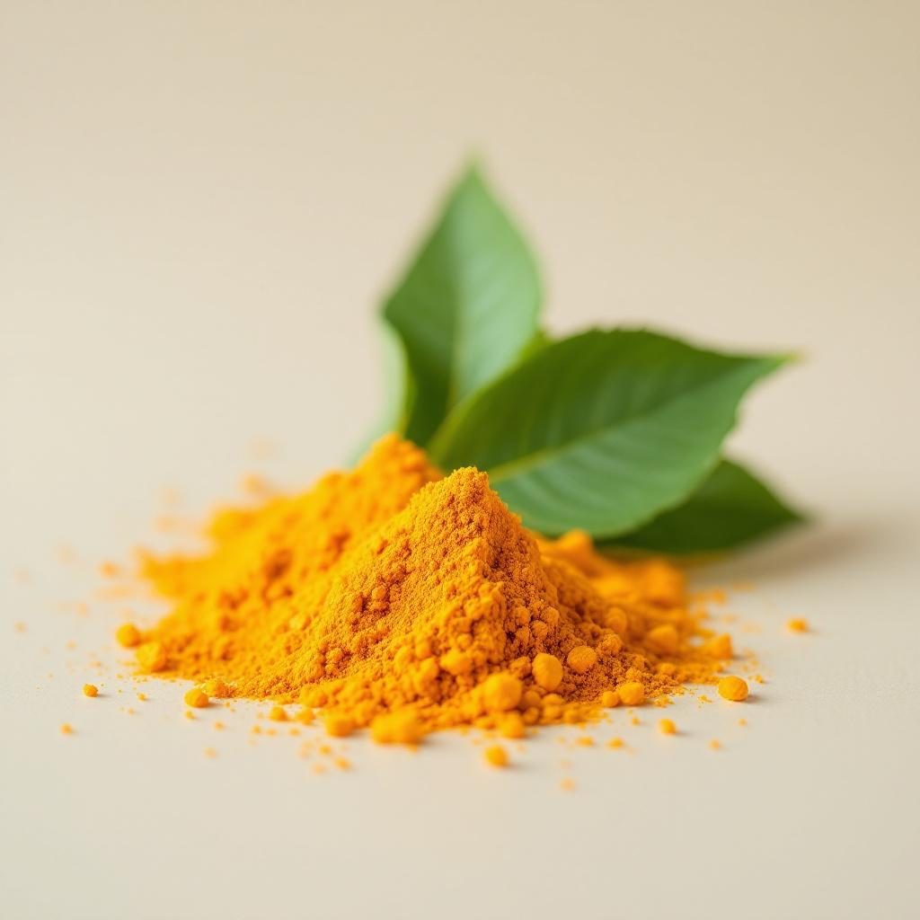 Raíz de cúrcuma en polvo