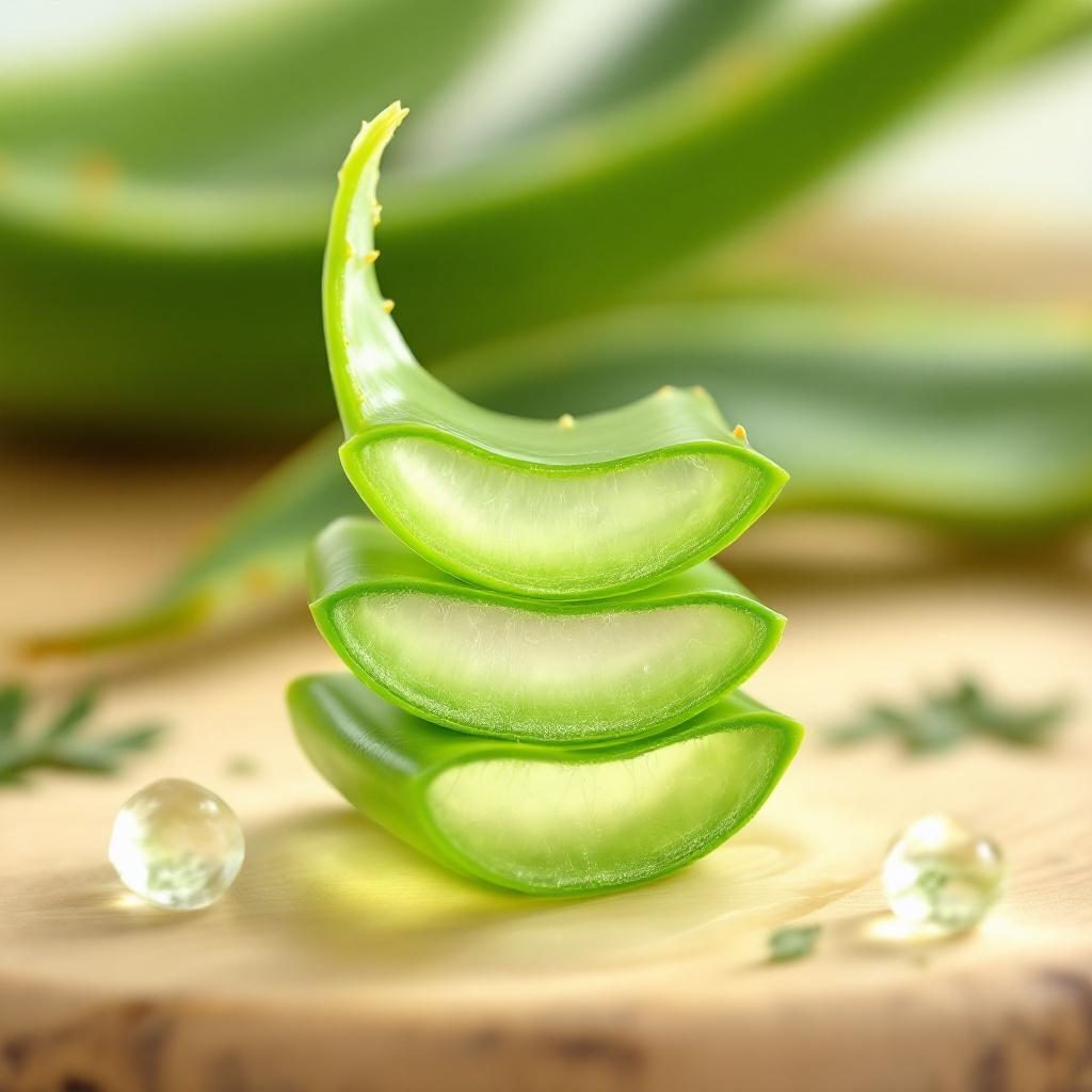 Aloe vera plant gel extraction