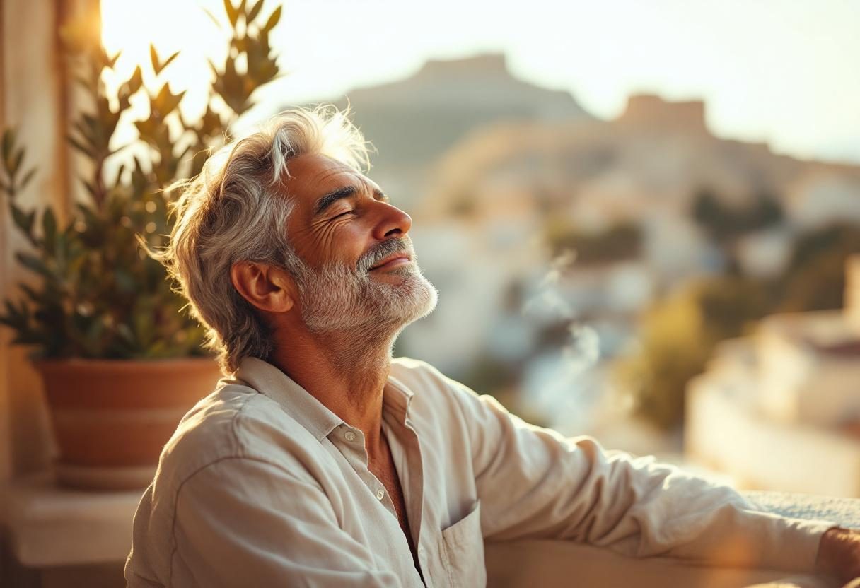 Άνδρας σε εξωτερικό χώρο, υγιεινός τρόπος ζωής