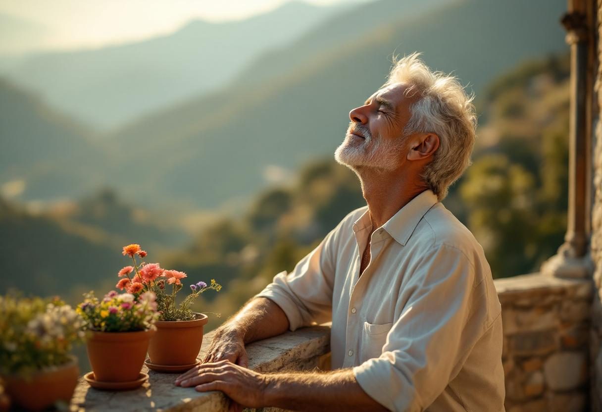 Meshkuj aktivë në natyrë duke praktikuar stërvitje dhe jetesë të shëndetshme