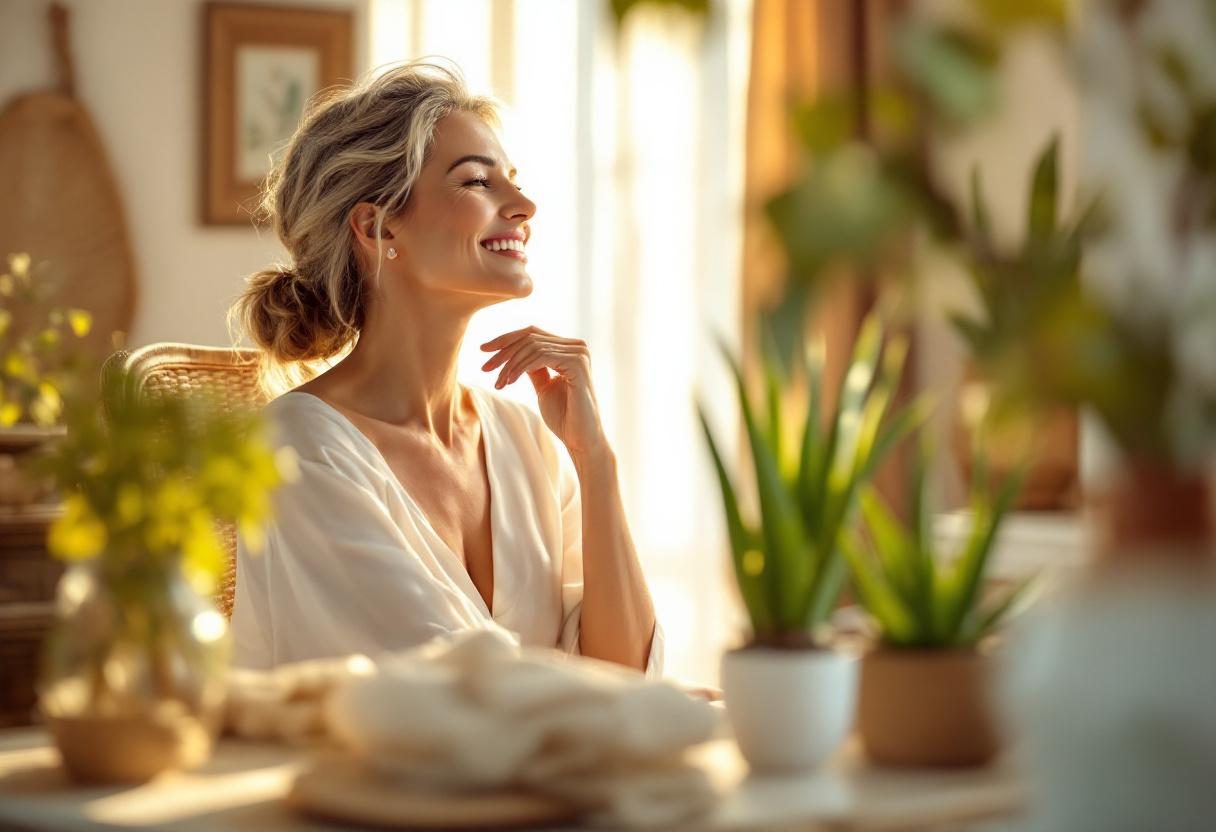 Γυναίκα σε spa περιβάλλον με φροντίδα μαλλιών