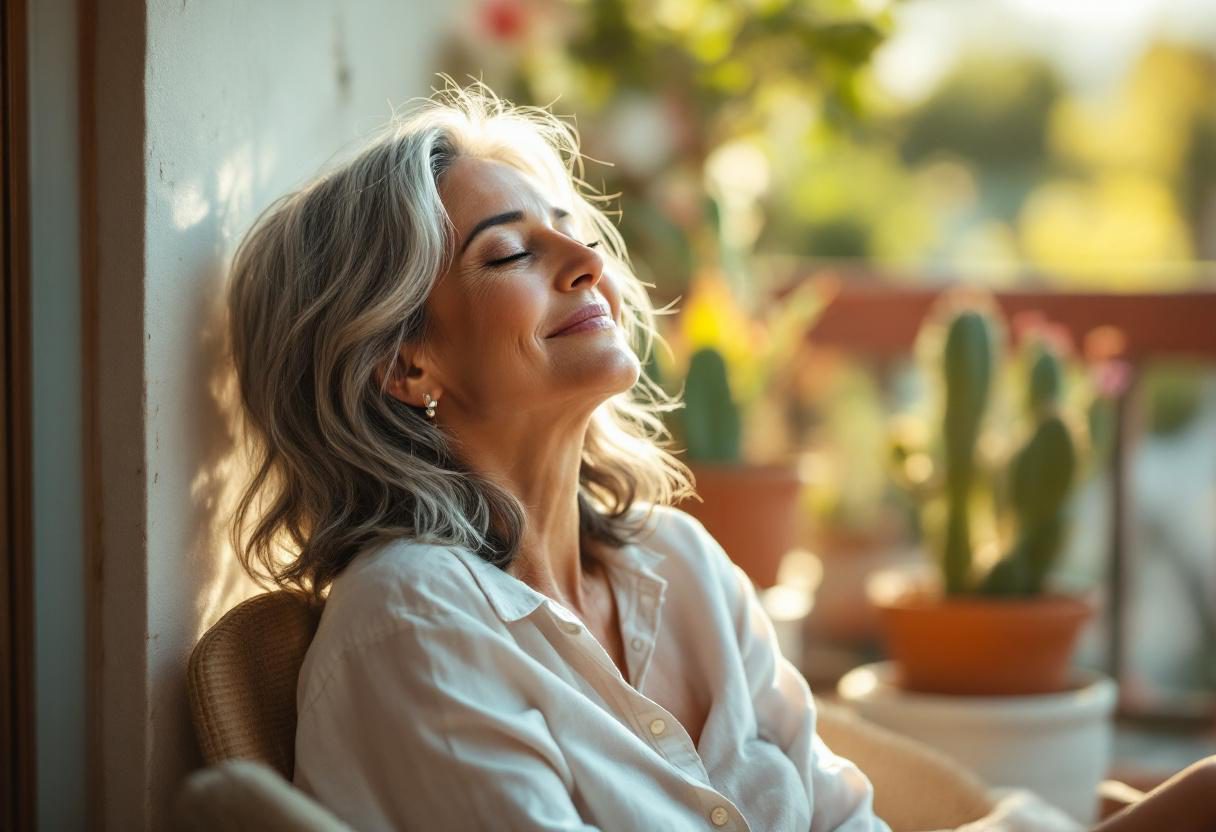 Persona trabajando con computadora en entorno moderno con iluminación natural