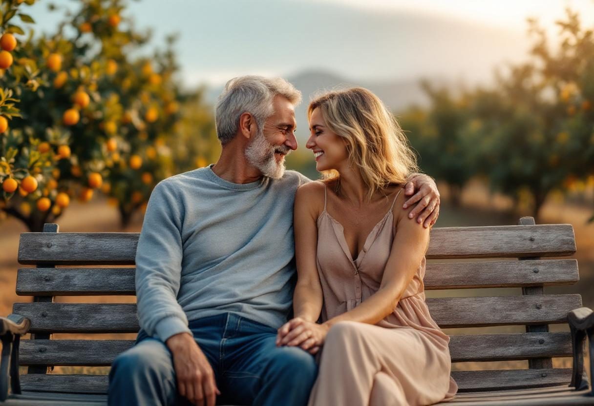 Homem maduro sorridente em ambiente familiar demonstrando qualidade de vida e bem-estar