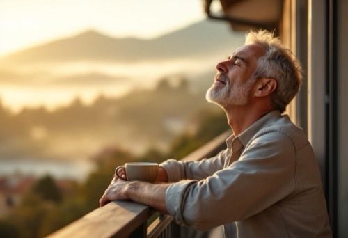 Muškarac u prirodi, aktivan životni stil, zdravlje i vitalnost