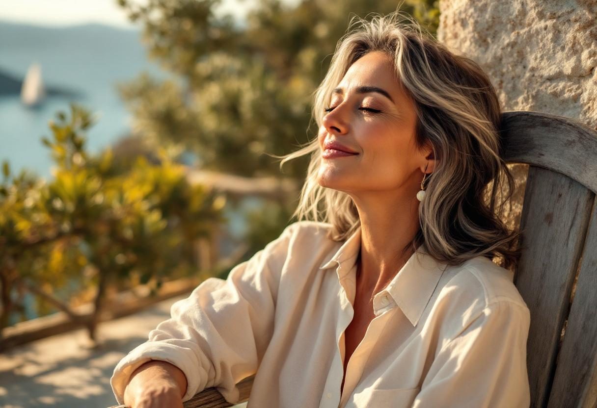 Person duke aplikuar krem për kujdesin e lëkurës në ambjent relaksues