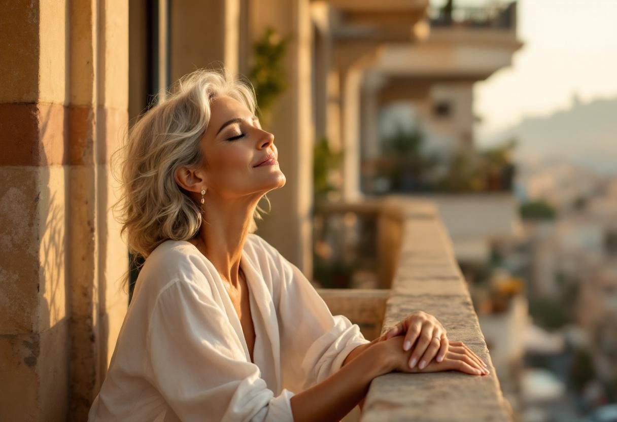 شخص يشعر بالراحة والتوازن بعد استخدام المنتج