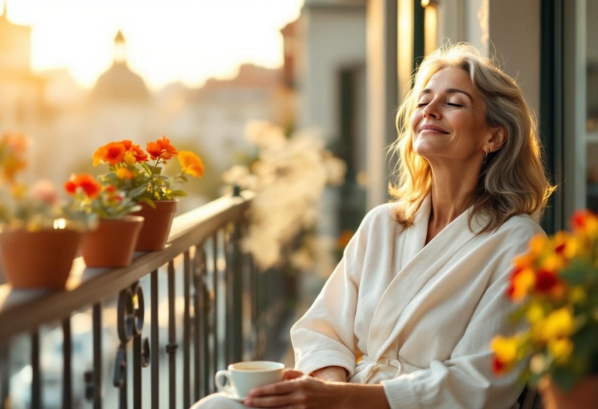 Osoba koristi shiatsu masažer za opuštanje mišića u udobnom domaćem okruženju