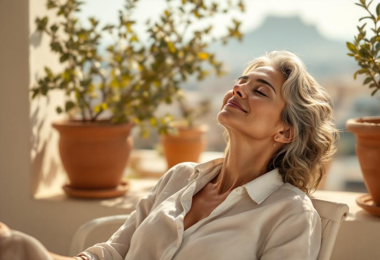 Žena uživa u svakodnevnoj njezi kože u ugodnoj atmosferi doma