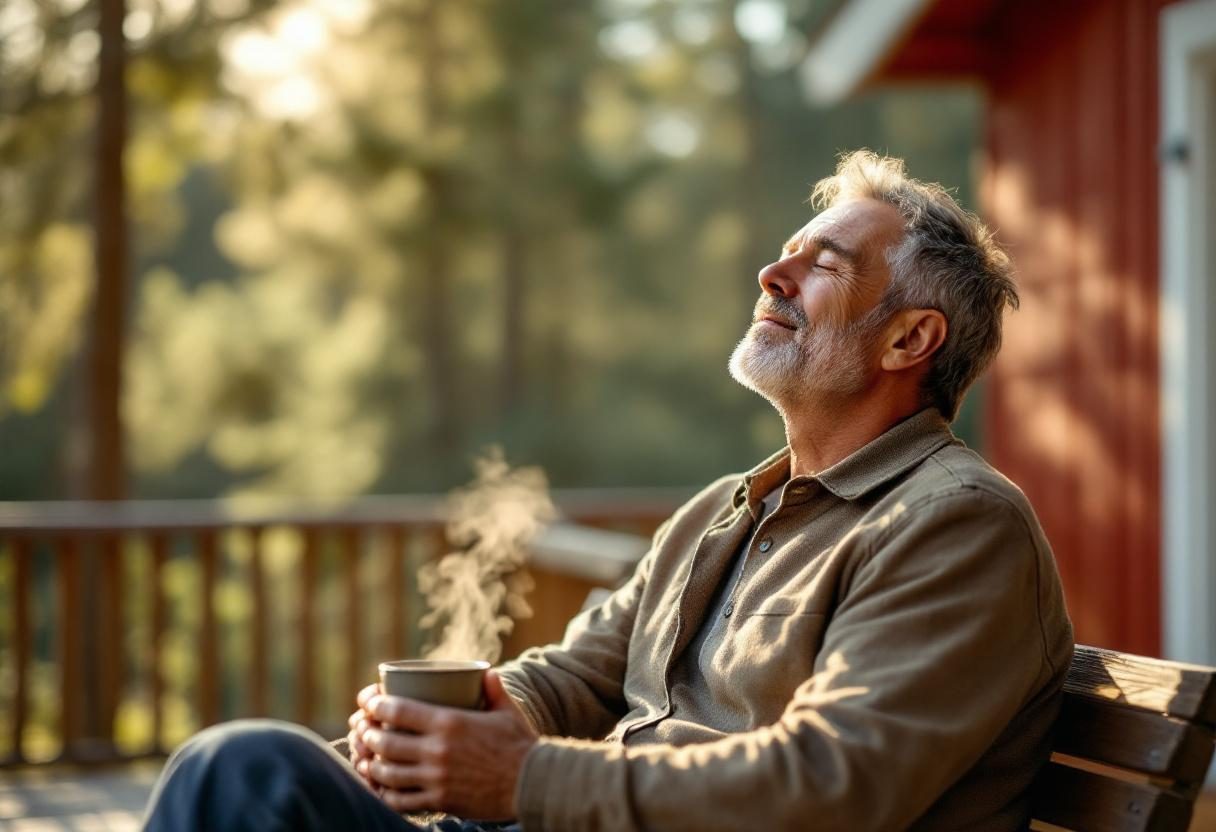 Hombre activo manteniendo estilo de vida saludable con rutina de ejercicio