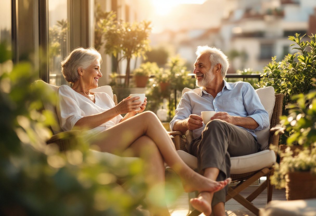 Thematisches Bild: entspannte Beine, Pflege zu Hause
