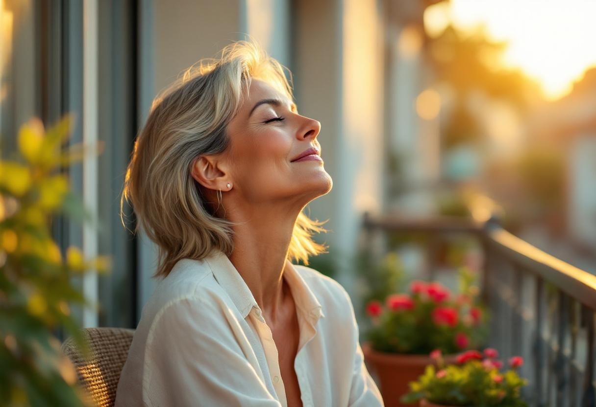 Žena ujutro njege kože u svjetlu prozora