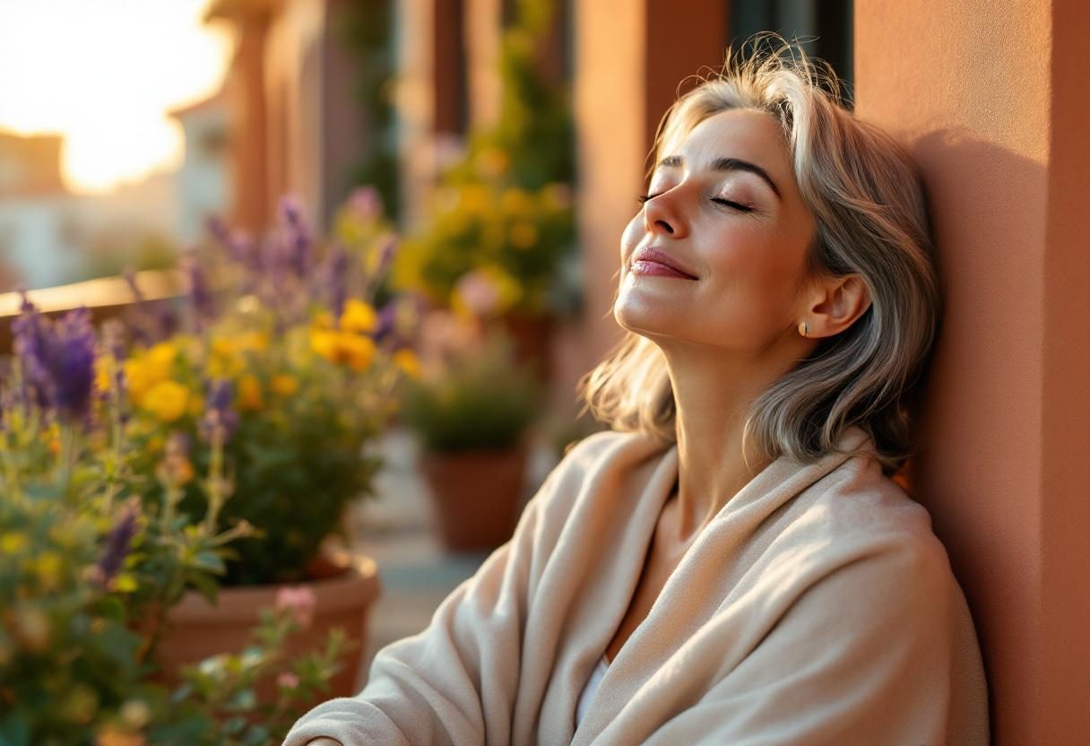 Žena sa zdravom, negovanom kožom u prirodnom svetlu